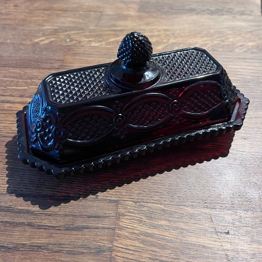 AVON Cape Cod 1876 collection Glass Butter Dish